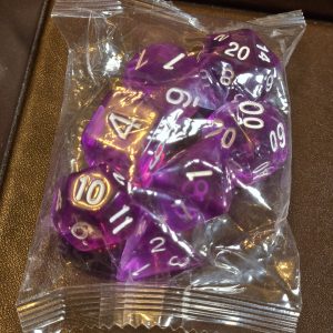 Translucent Purple Dice Set