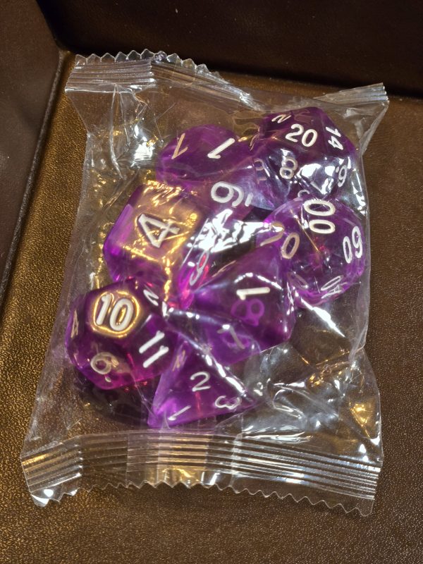 Translucent Purple Dice Set