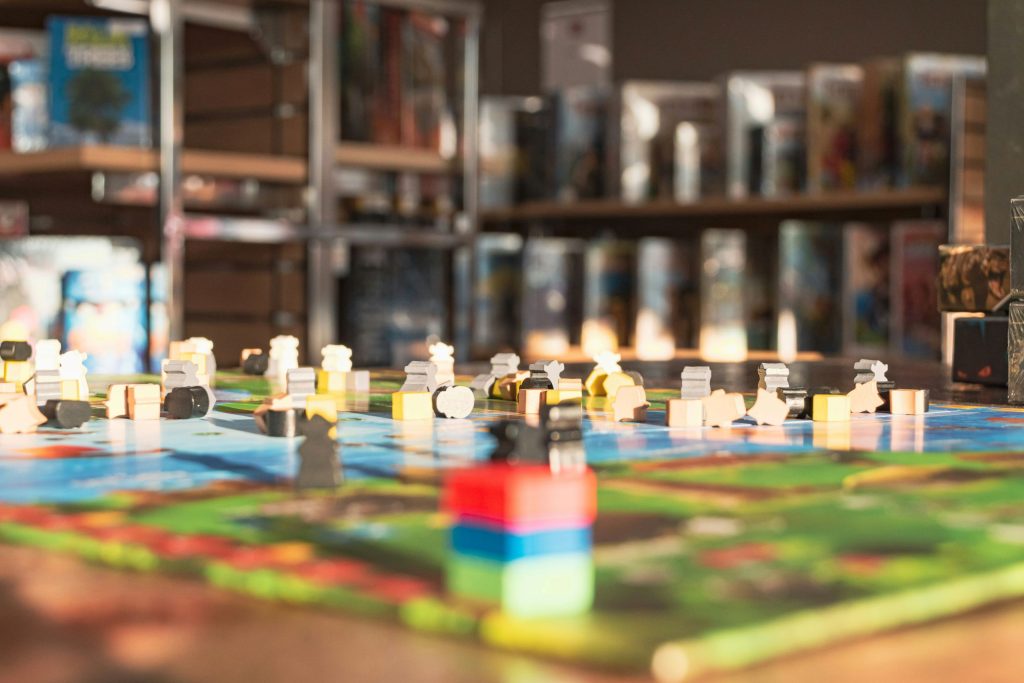 board game setup.