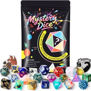 Mystery Dice Set, DND Dice Set of 7 Polyhedral Dice